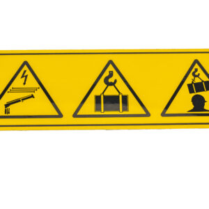Sticker verbod onder last te komen