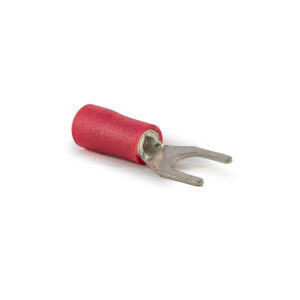 Vorkkabelschoen 0.5-1mm  vork 4mm rood